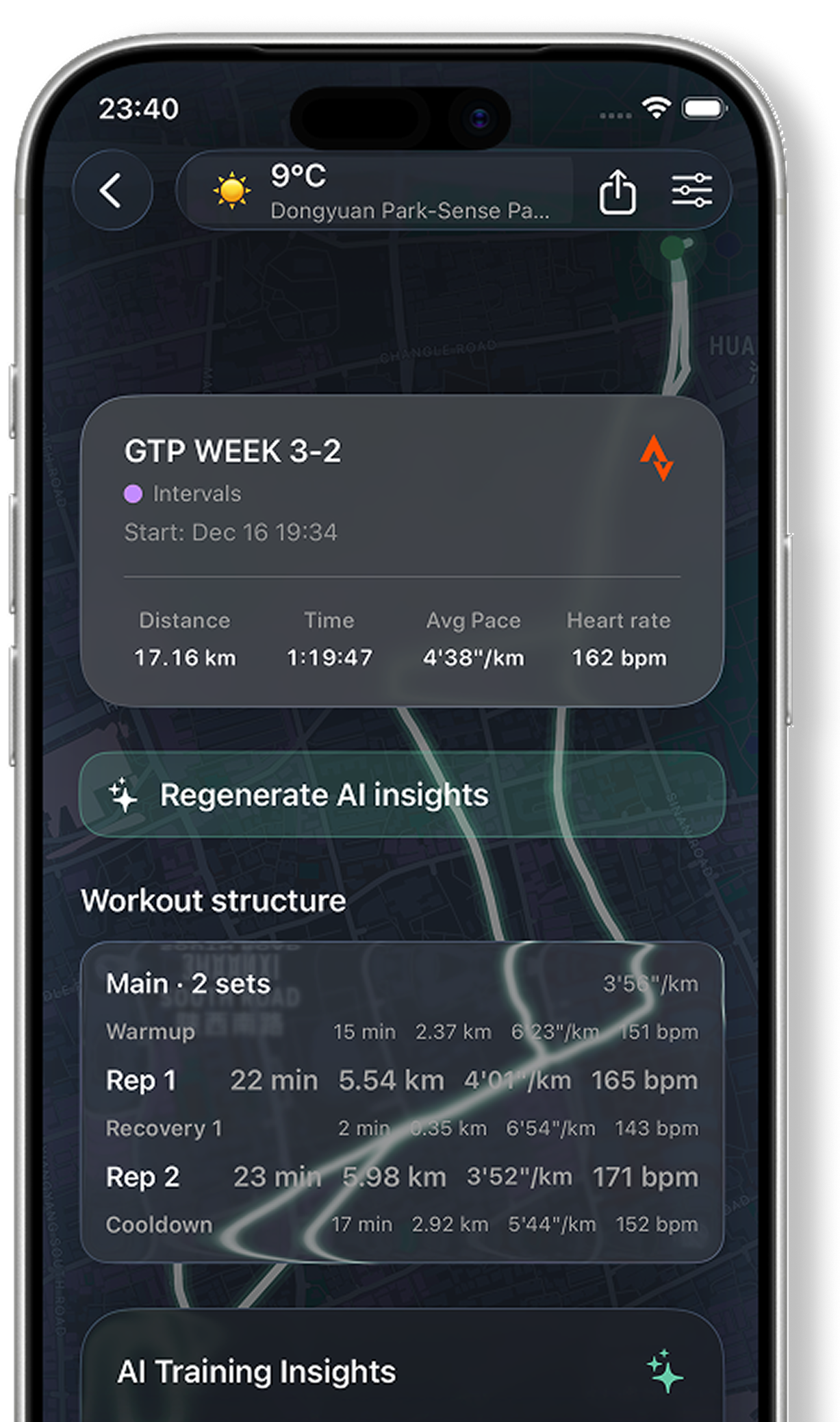 Pacermind AI insight view